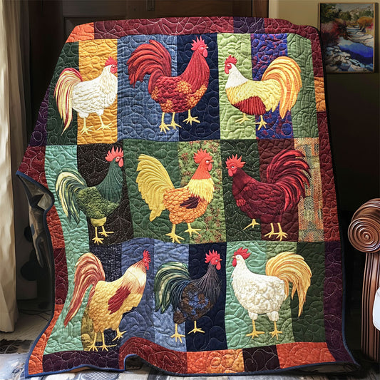 Roosters WY0901048CL Quilt