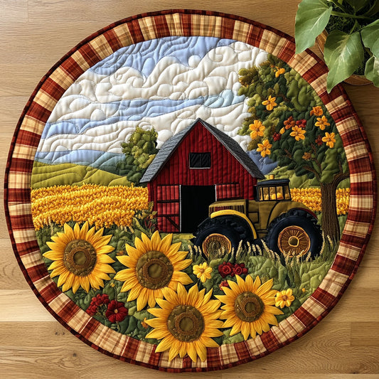 Cozy Farm CW1806022CL Quilted Round Mat