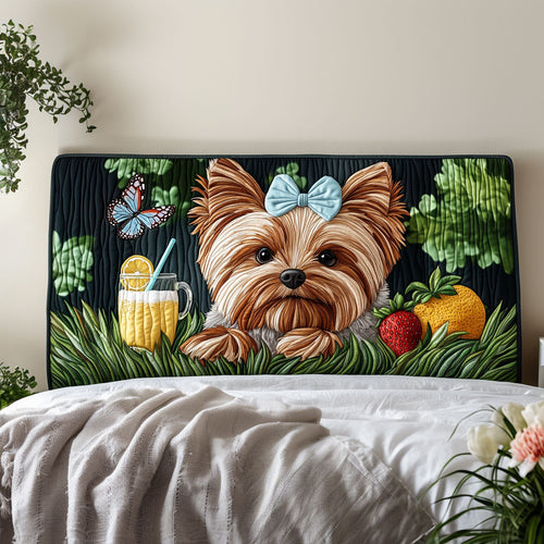 Adorable Yorkshire Sunshine KL2012010CL Quilted Headboard Slipcover