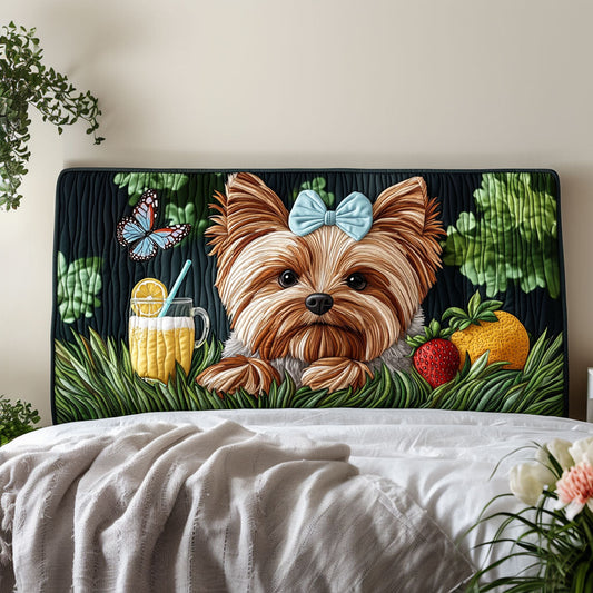 Adorable Yorkshire Sunshine KL2012010CL Quilted Headboard Slipcover