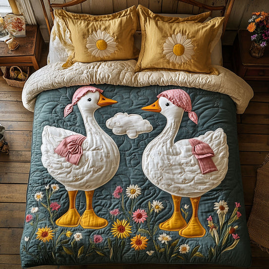 Gossip Geese Pair WJ2403022CL Duvet Cover Set