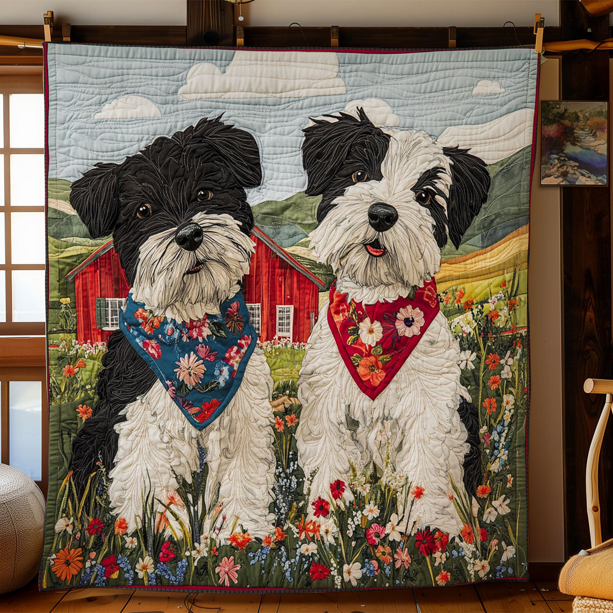 Dog Barnyard WN2807047CL Quilt