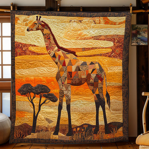 Golden African Giraffe WN0403035CL Quilt