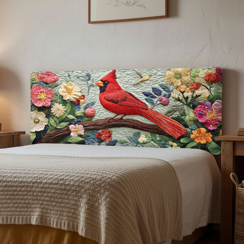 Floral Cardinal CP1512043CL Quilted Headboard Slipcover