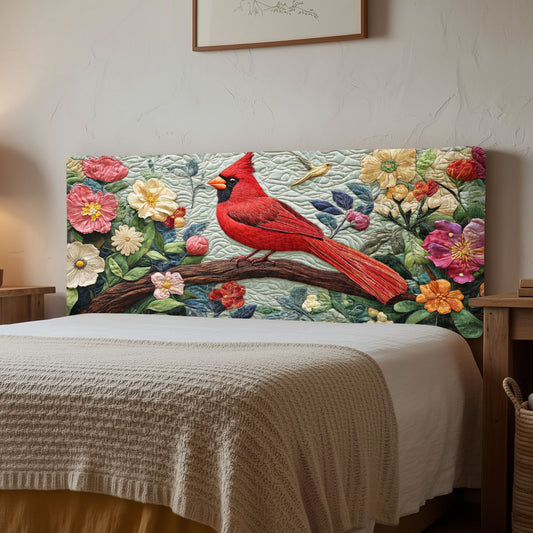 Floral Cardinal CP1512043CL Quilted Headboard Slipcover