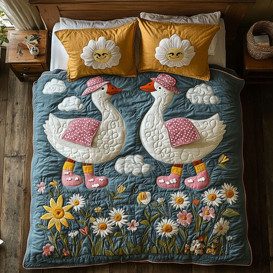 Gossip Geese Pair WJ2503023CL Duvet Cover Set