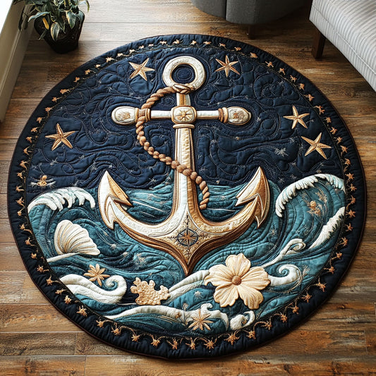Anchor And Flower CQ0606013CL Quilted Round Mat