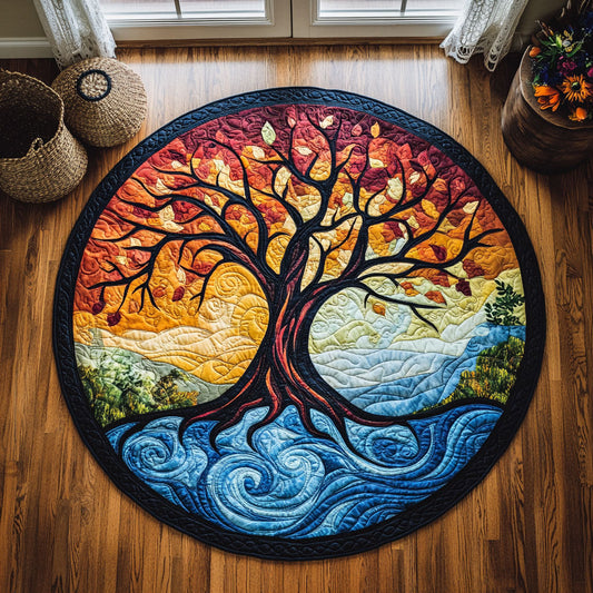 Autumn And Water WY1208050CL Quilted Round Mat