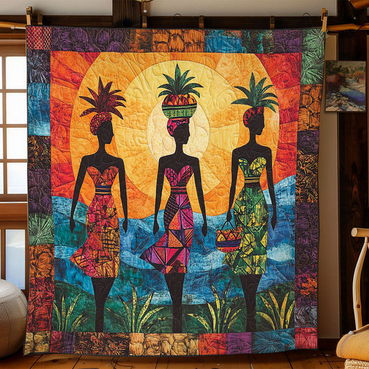 Golden Dusk African Woman WN2111007CL Quilt