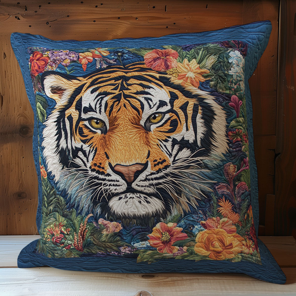 Tiger In Flower WY2401034CL Quilt Pillow Case