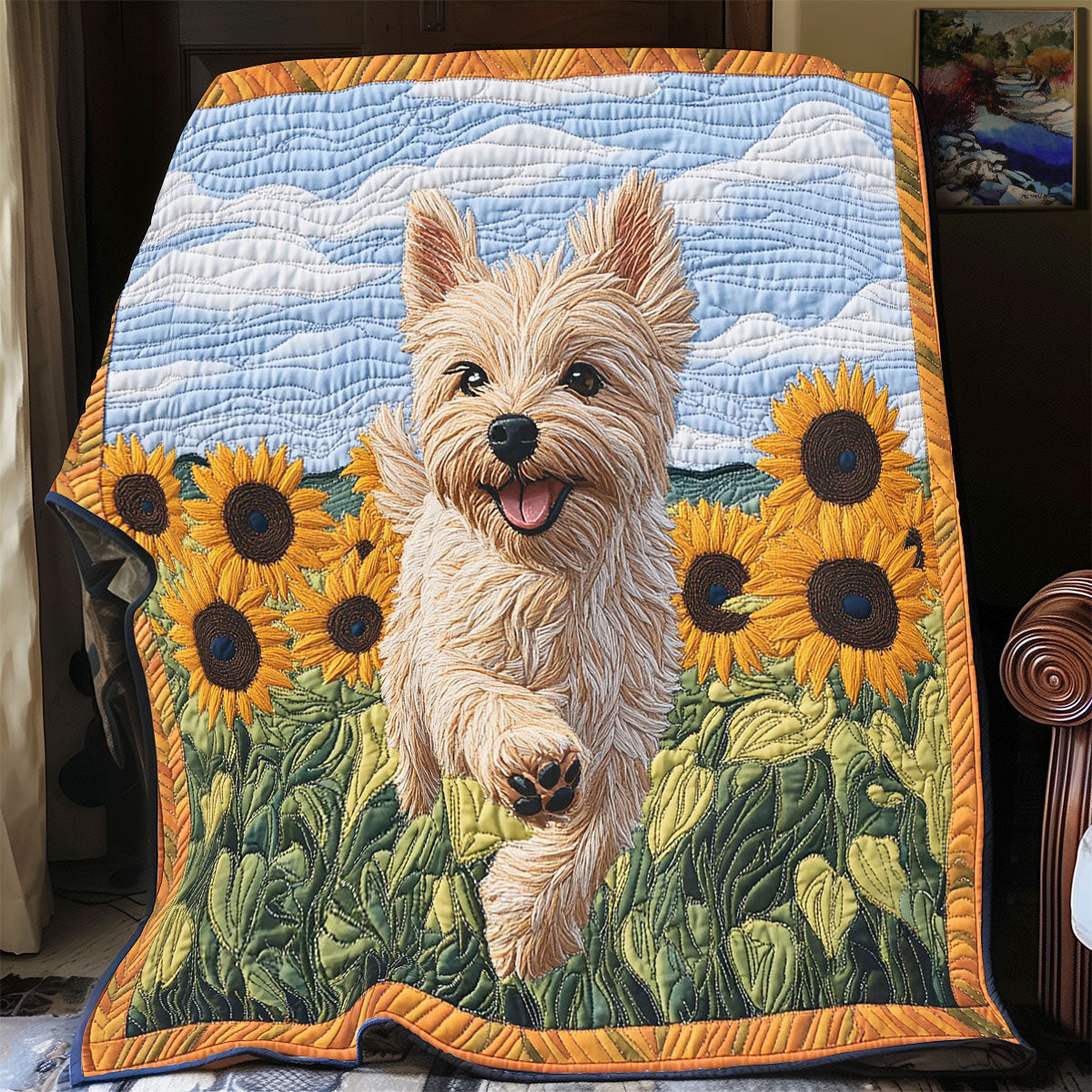 Joyful Terrier WP1504031CL Quilt