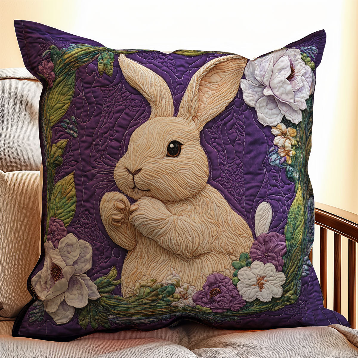 Adorable Bunny WX2103036CL Quilt Pillow Case