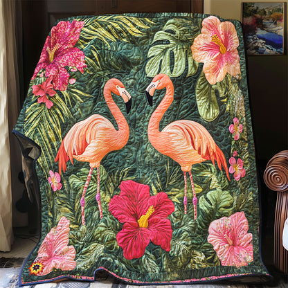 Flamingo Flower  WX2612025CL Quilt