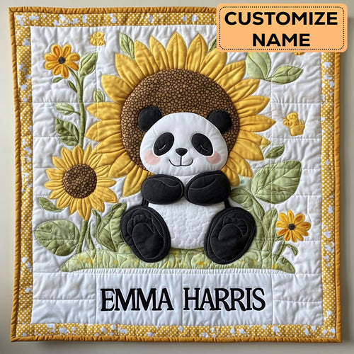 Sunny Panda CW3107014CL Personalized Baby Quilt