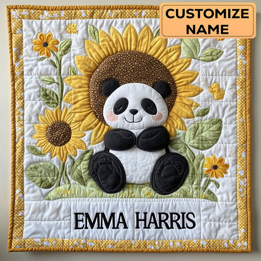Sunny Panda CW3107014CL Personalized Baby Quilt
