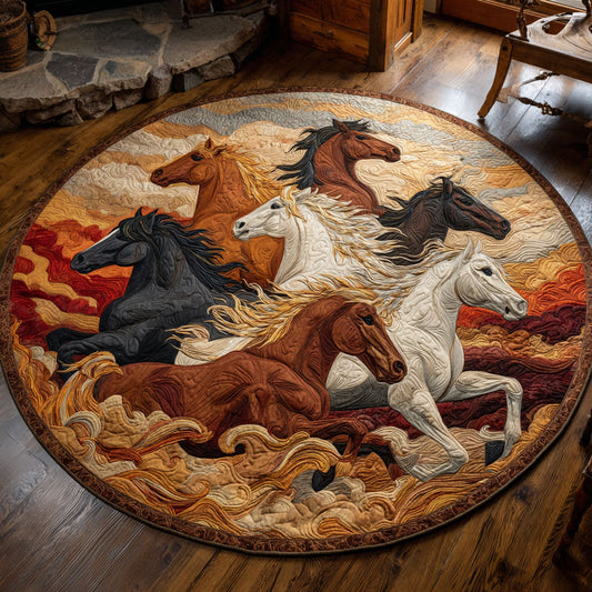 Majestic Horse CW2607039CL Quilted Round Mat