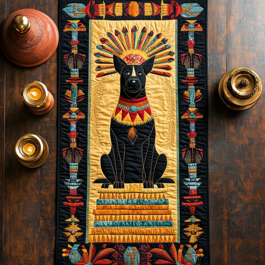 Ancient Egypt Dog WY0506001CL Quilted Table Runner