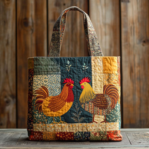 Bloom Dance Chicken WN1411057CL Quilted Tote Bag