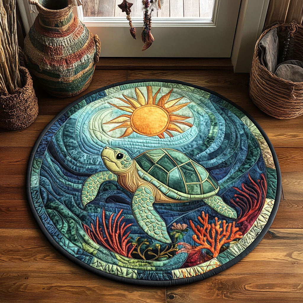 Sea Drift WJ2310299CL Quilted Round Mat