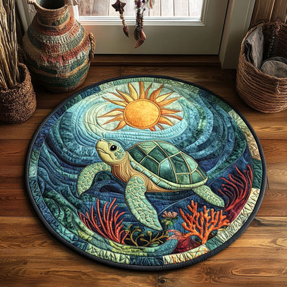 Sea Drift WJ2310299CL Quilted Round Mat