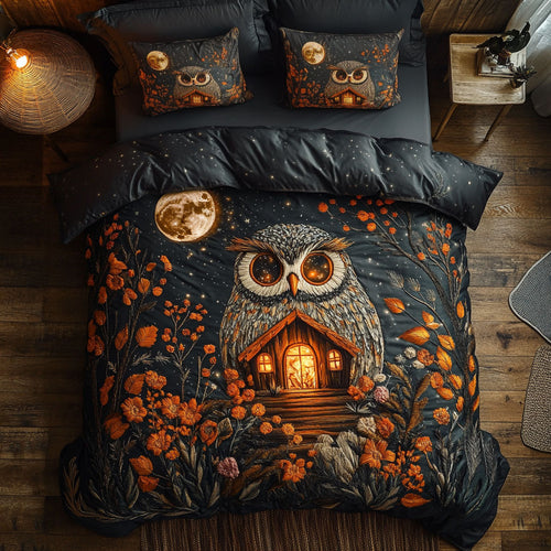 Autumn Owl Cottage WN2705003CL Duvet Cover Set