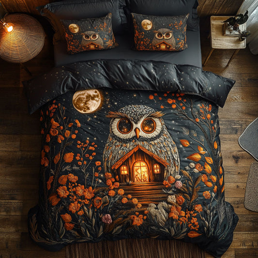 Autumn Owl Cottage WN2705003CL Duvet Cover Set