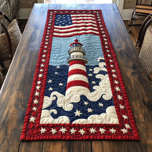 Lighthouse Keeper WN0906072CL Quilted Table Runner