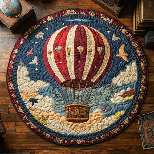 Hot Air Balloon Skyride WN0304033CL Quilted Round Mat