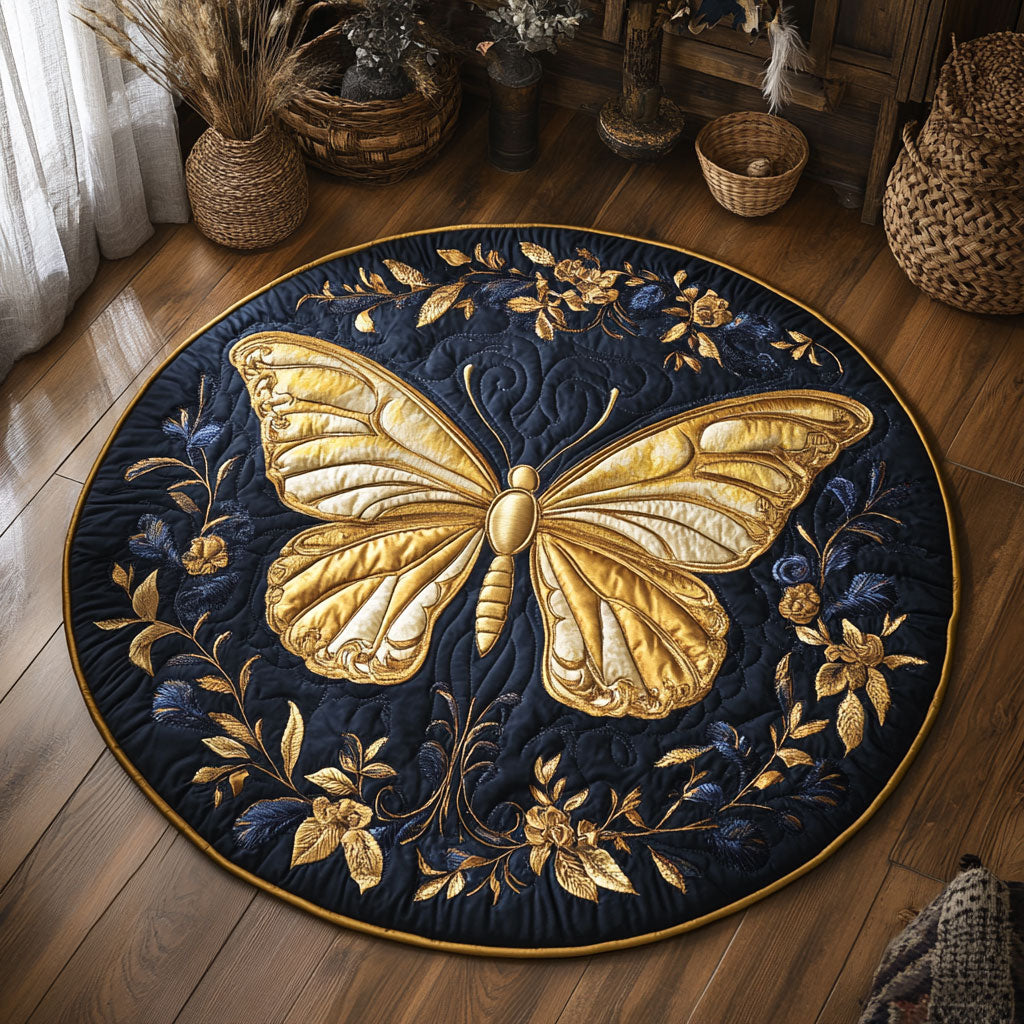 Butterfly Of The Night WY3006025CL Quilted Round Mat