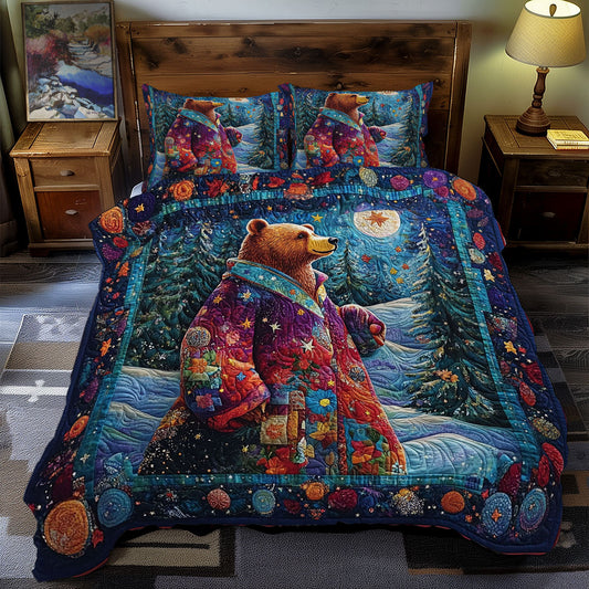 Night Forest Of Bear WY1701102CL Duvet Cover Set