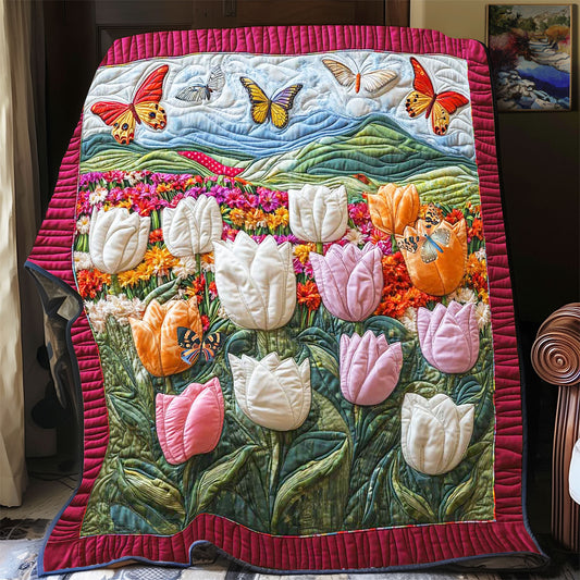 Puff Tulip Field WP2412007CL Quilt