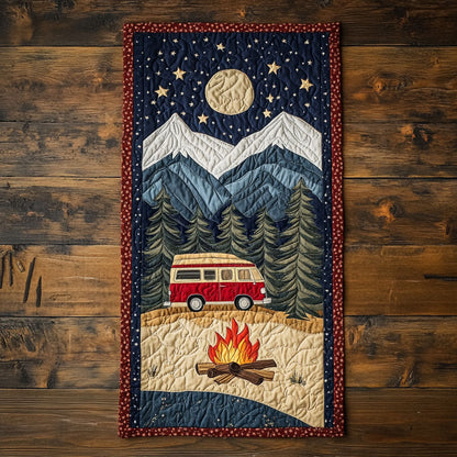 Camping Van Night WX0606006CL Quilted Table Runner