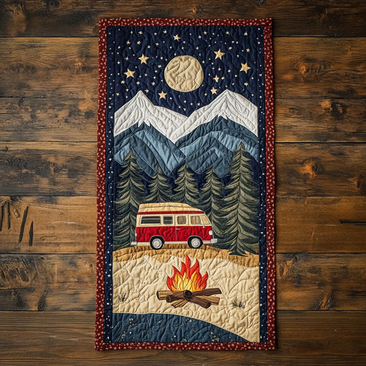 Camping Van Night WX0606006CL Quilted Table Runner