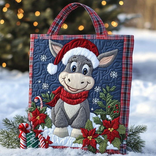 Donkey Christmas Love WN1111021CL Quilted Tote Bag