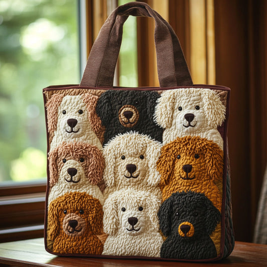 Doggo Grid  CP0110209CL Quilted Tote Bag