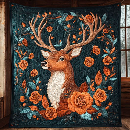 Floral Deer CW1906021CL Quilt