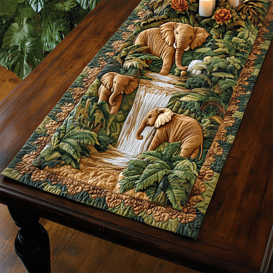 Elephant Family CM2904047CL Quilted Table Runner