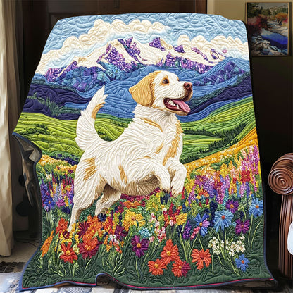 Labrador Flower Field WP0701014CL Quilt