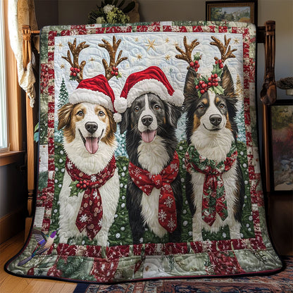 Border Collie Christmas Cheer WN2911016CL Quilt