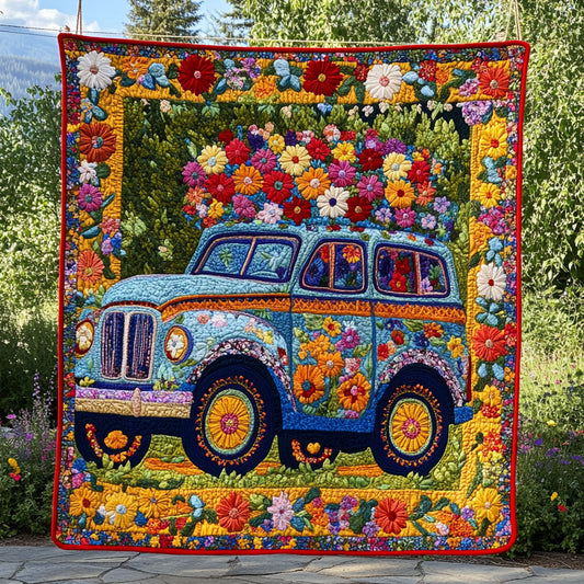 Flower Power Hippie Car WN0609038CL Quilt