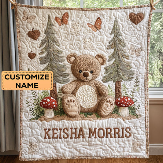 Bearwood Nap CP2407050CL Personalized Baby Quilt