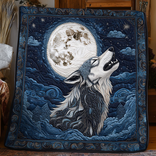 Wolf In Moon WX0406064CL Quilt
