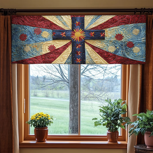 Cross Flower WX1305013CL Quilted Valance