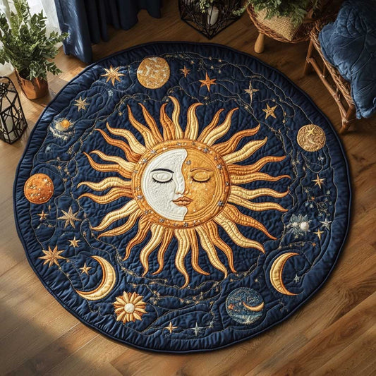 Boho Galaxy Vibes WN0504007CL Quilted Round Mat