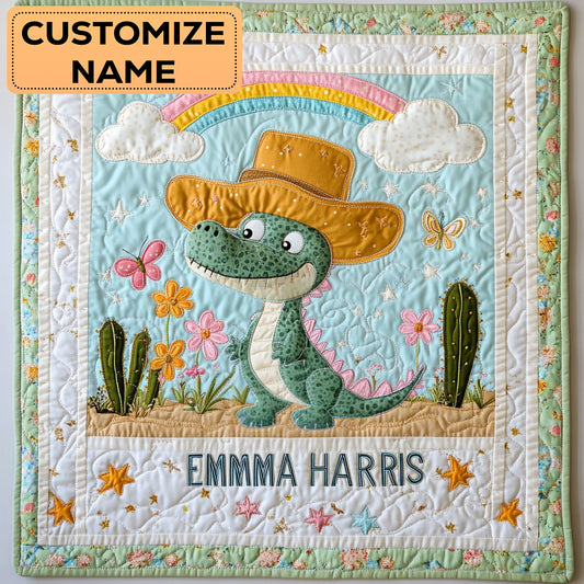 Happy Croc Lagoon CW1807011CL Personalized Baby Quilt