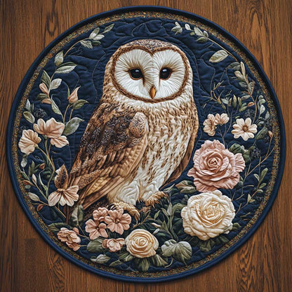 Owl And Rose CQ2404016CL Quilted Round Mat