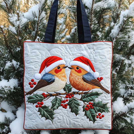 Frost Lantern European Robin WN2810035CL Quilted Tote Bag