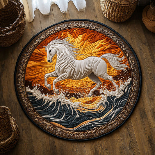 Gallop In Sun Wave WY2305010CL Quilted Round Mat