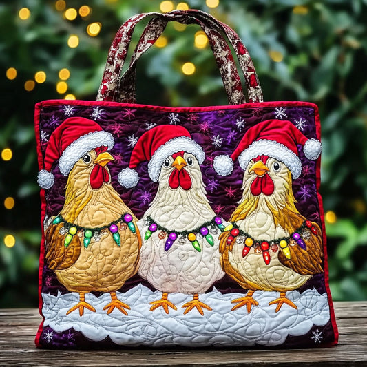 Bright Chicken WN0810001CL Quilted Tote Bag