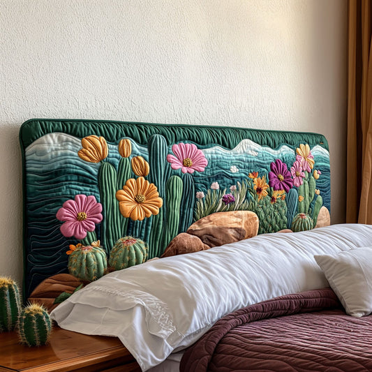 Blooming Cactus Valley KL0201033CL Quilted Headboard Slipcover